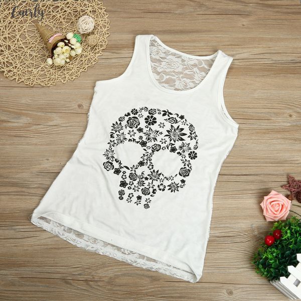 

summer ladies shirt vest t shirt 2020 new girl o neck lace gulu printed short lace shirt ladies vest streetwear camiseta, White