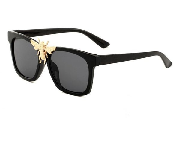 

0239 new stylish big bee decorative sunglasses trendy big box sunglasses stylish glasses, White;black