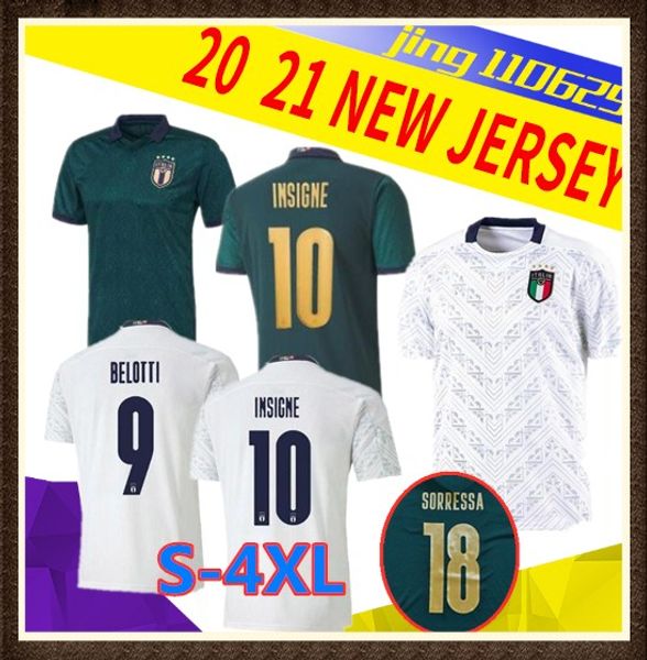 

s-4xl1 to 1 19 20 italy third away soccer jerseys 19 20 green maglie da calcio verratti jorginho romagnoli chiesa bonucci child shirt, Black;yellow