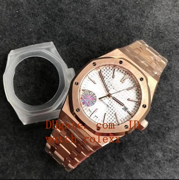 

mens v5 offshore 15400 15400or.oo.1220or 18k rose gold cal.3120 41mm transparent automatic men's sport watches luxury white, Slivery;brown