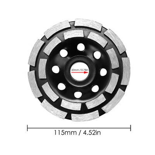 

115/125/180mm double row diamond grinding cup wheel for concrete granite diamond grinding wheel