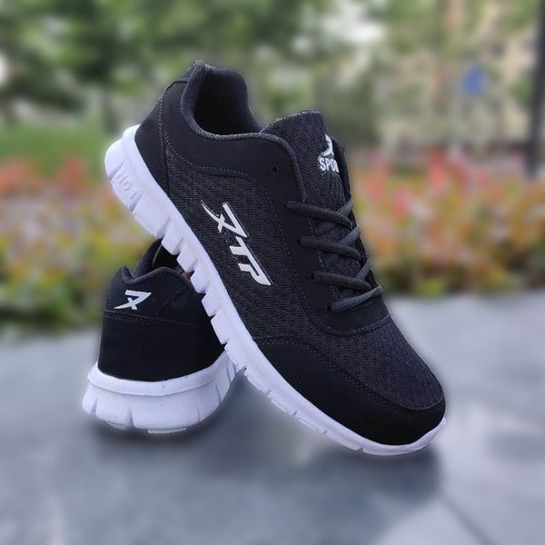 

2019 men's sneakers spring autumn comfortable men's shoes summer fashion running footwear mesh breathable sports shoes, Black