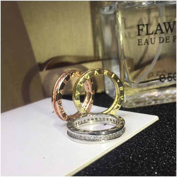 

designer jewelry women gold rings hip hop iced out ring micro paved diamond engagement wedding finger rings for women ing, Silver