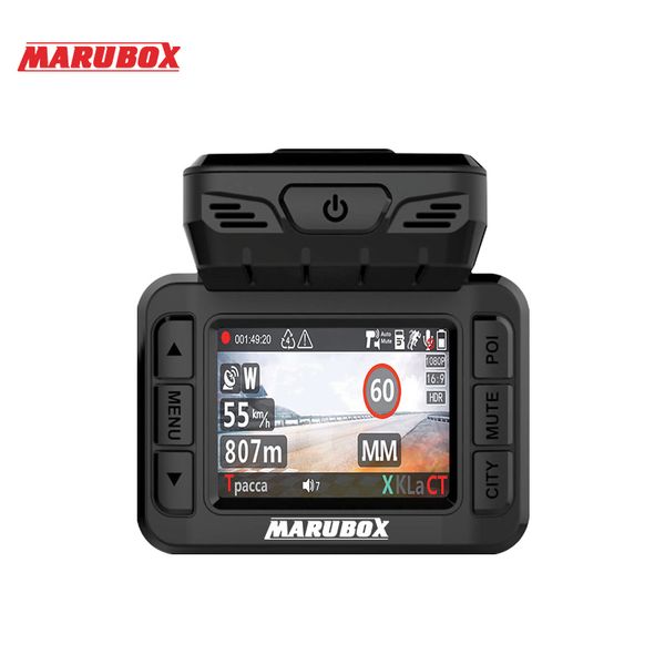 

marubox m620r car dvr gps 3 in 1 hd1296p 170 degree angle russian language video recorder logger ing
