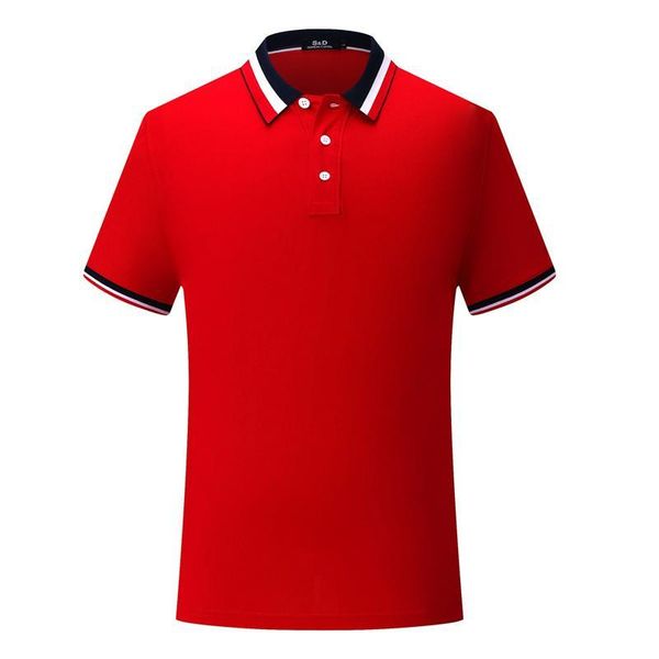 

sd 20060 cf new fashion classic three-color striped collar short-sleeved polo shirt comfortable and breathable red t-shirt uniform, Black