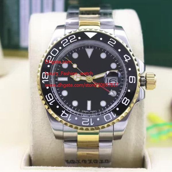 

4 color watch 40mm gmt 116710 116713 116713 116719 yellow gold stainless steel asia 2813 movement automatic mens watches, Slivery;brown