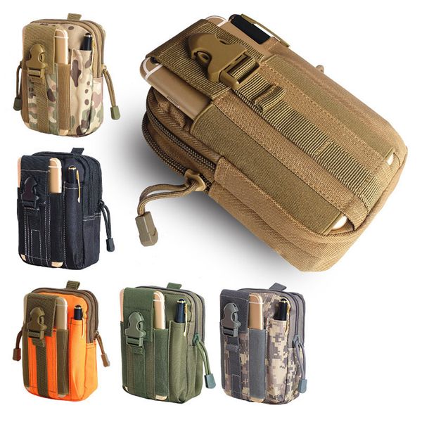 

multipurpose outdoor tactical holster molle hip waist belt bag wallet pouch purse phone case with zipper nylon utility tactical waist pack