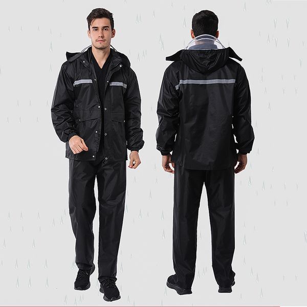 

waterproof rain suit motorcycle sport raincoat hooded windproof rain jacket pants set for hiking fishing cycling