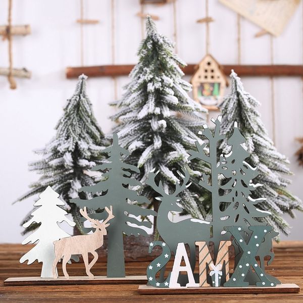 

elk xmas tree pendants hanging wooden christmas ornaments party diy decor home garden decorative supplies tool christmas decorations