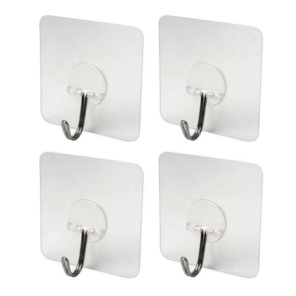 

adhesive waterproof towel wall mount hook bathroom hanger seamless transparent utility
