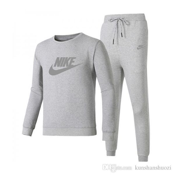 

2019 fashion tracksuit spring autumn casual men brand sportswear mens tracksuits hoodies mens clothing, Gray