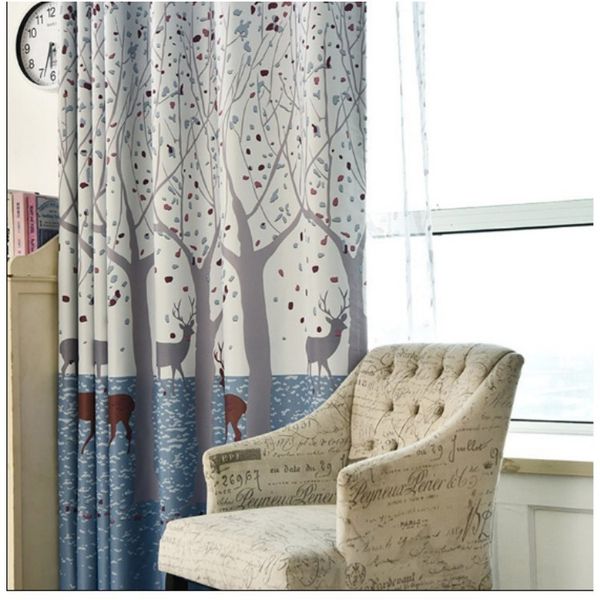 

cute elk cartoon for children curtains for living dining room bedroom