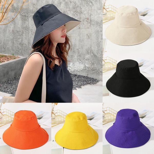 

womens multifunction adjustable solid color fisherman's hat bucket hat fashion sombreros caps buckethat