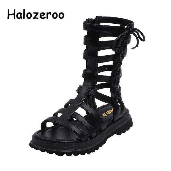 

лето 2020 дети высокие гладиаторские сандалии малыш мода платье обувь новорожденных девочек принцесса сандалии дети бренд пляжные сандалии н, Black;red