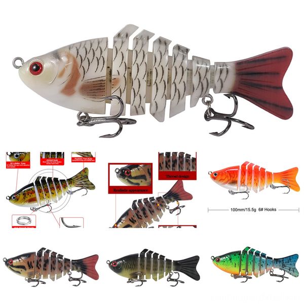 

oip3b fishing tackle box 5 grid box fake luya bait (10cm * 15.5g) can hold 5 type baits