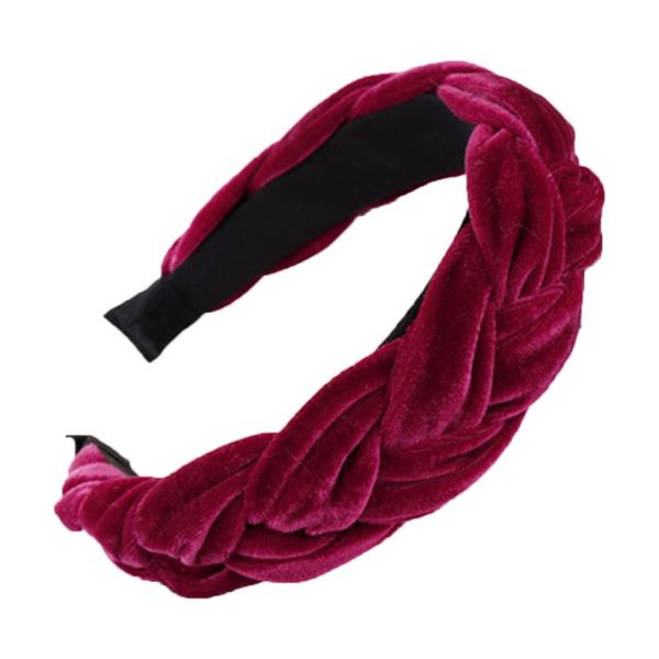 

velvet tweezer headband multicolor ladies twist braid head band hair accessories, Golden;white