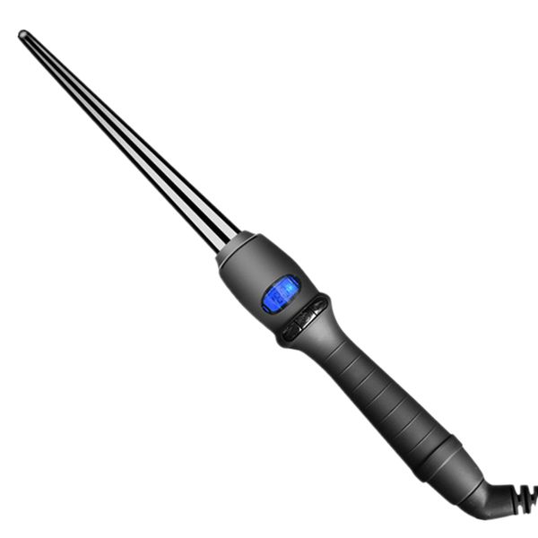 

lcd curlers conical curling iron single tube ceramic glaze pear flower cone electric hair curly hair general voltage: 110-240