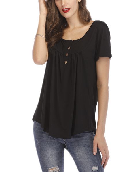 

2019 женская летняя футболка с v-образным вырезом с коротким рукавом и v-образным вырезом, White