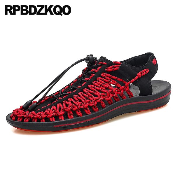 

shoes sneakers green strap outdoor red men gladiator sandals summer roman breathable native sport black 2019 closed toe nice
