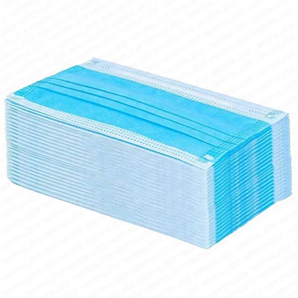 

100pcs non woven disposable men face mask 3 layers dental earloop anti-dust face masks discount deal