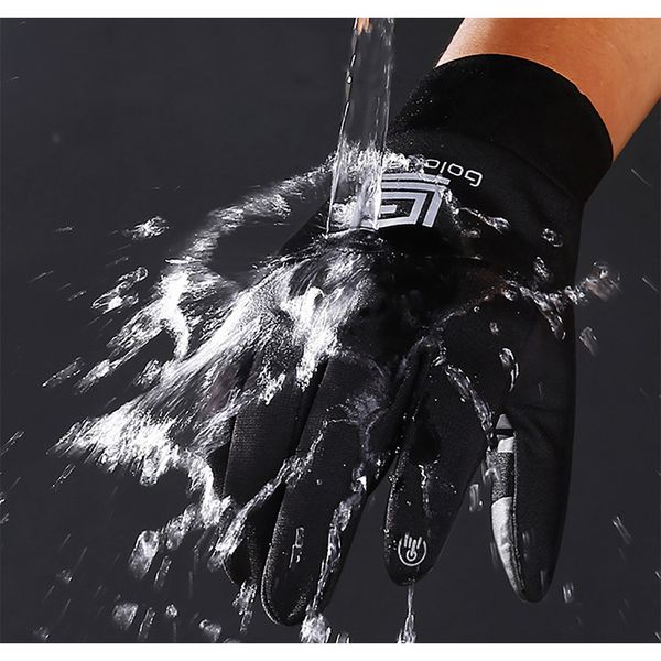 

зимний открытый спорт лыжные перчатки женщины мужчины сенсорный экран теплые водонепроницаемые перчатки лыжи езда сноуборд мотоцикл лыжи сне, Black