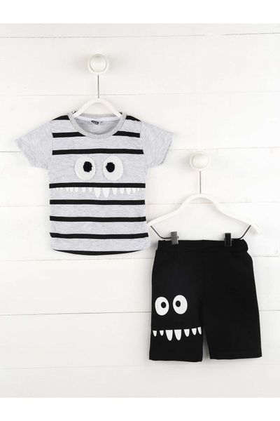 

gray summer male child 2 li suit