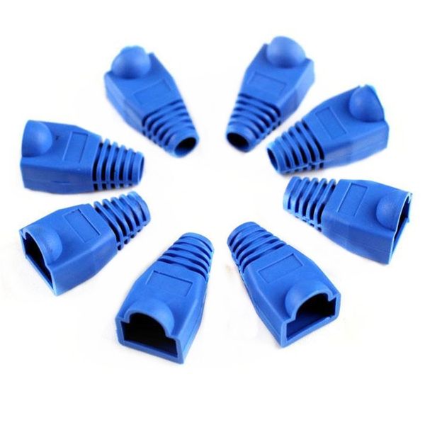 Freeshipping 200 pcs PlasticCat5 cat5e Cat6 cat7 RJ45 Conector Modular Cabo de Rede Plugue Tampa de Inicialização final