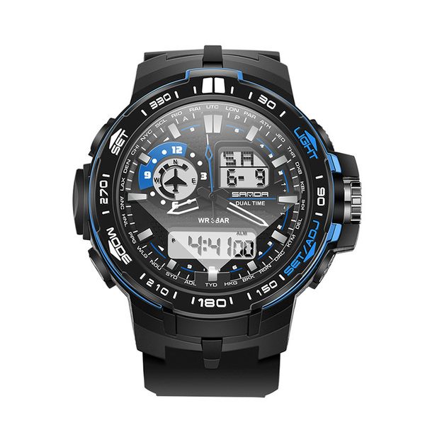 

watch male watch student electronic sports outdoor youth luminous waterproof running men fashion trend digital sport, Slivery;brown