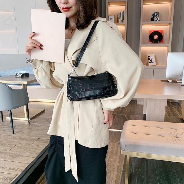 

small shoulder bags for women crocodile leather square bag mini travel totes office lady shoulder bag