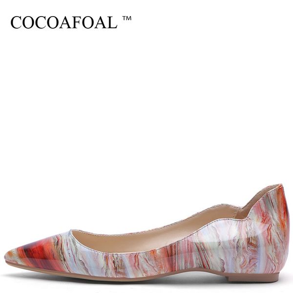 

cocoafoal streep women platform shoes be teen flats fashion lent brain deep platform ballet shoes plus size 43 44 45, Black
