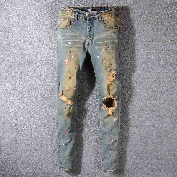 

2019 новые мужские дизайнерские брюки новый стиль casual тощий sweatpants мужские дизайнерские джинсы падения промежность беговые брюки мужс, Blue