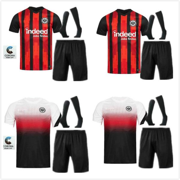 

взрослые kit айнтрахт футбол джерси 20 21 dost ndicka рубашки футбола andre silva kostic da costa хасеб camisata де франкфурт, Black;yellow