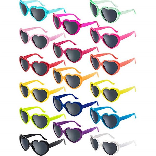 

love heart shaped sunglasses vintage cat eye mod style retro glasses uv400 protection eyewear children party sunglasses, White;black