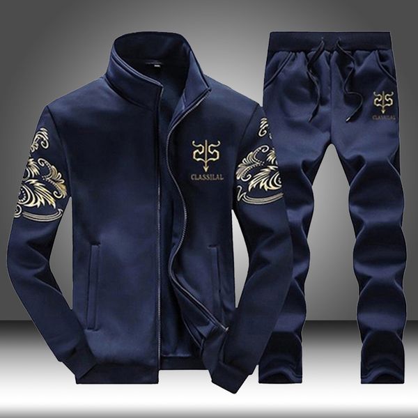 

men's tracksuits brand men sportswear sets running sports fitness tracksuit male two pieces sweatshirt+sweatpant gym clothing trainings, Gray