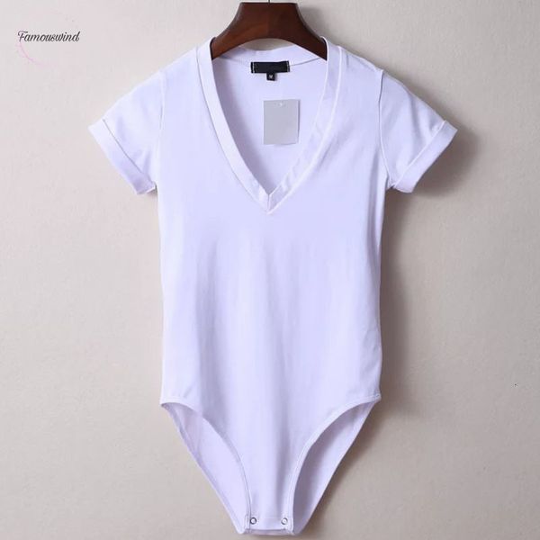 

2019 v neck bodysuit women summer jumpsuits short body women womens shorts playsuit rompers body for split suit, Black;white