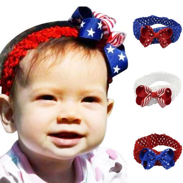 

independence day children bow hairband headband children's accessories kids accessories headdress 2020 new copricapo #srn, Slivery;white