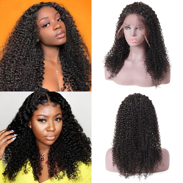 Emilee Kinky Curly Lace Front Human Hair Wigs For Black Women 13x4