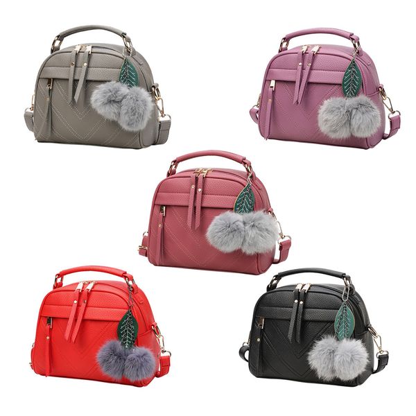 

35#maison fabre new summer female bag for ladies hair ball pendant fashion handbag woman zipper single shoulder messenger bag