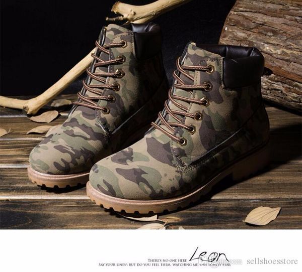 

wholesale mens thick warm leather timber boots winter shoe with fur suede safe snow boots outdoor camouflage casual botas xams designer