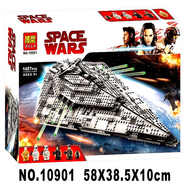

bela 10901 first order star destroyer costruzion model 1457pcs compatible with legoinglys starwars building blocks bricks toys