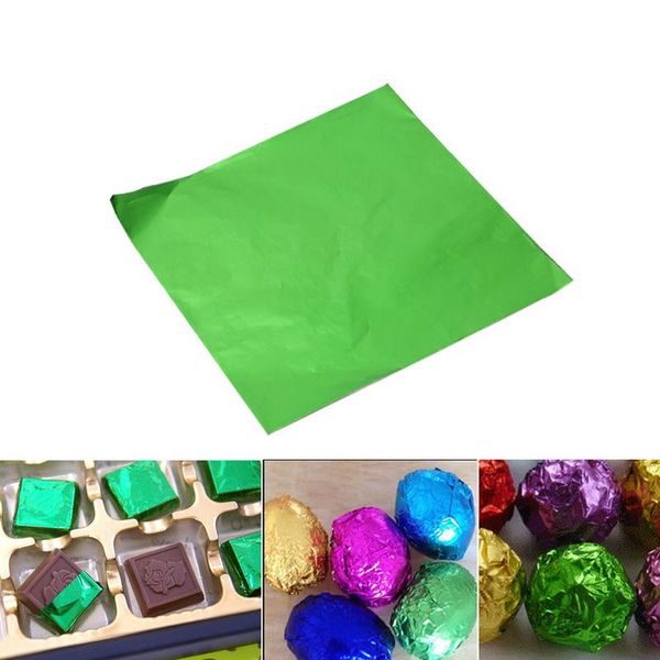 1000 pezzi / lotto Candy Wrapping Wrapping Tin Paper Forniture di feritoia FAI DA TE Forniture in alluminio Foil Chocolate Wapper Wapper