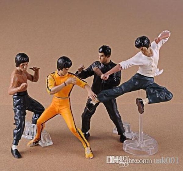 

new chinese kungfu star bruce lee figures toys bruce lee action figures collection toys 4pcs/set gift