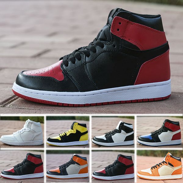 

Nike Air Jordan 1 Retro basketball shoes Без коробки 1 OG Высокий Королевский белый синий мужчины повседневная обувь 1S я дизайнер обувь тренеры высокое качество 5-12 Оптовая размер 36-46