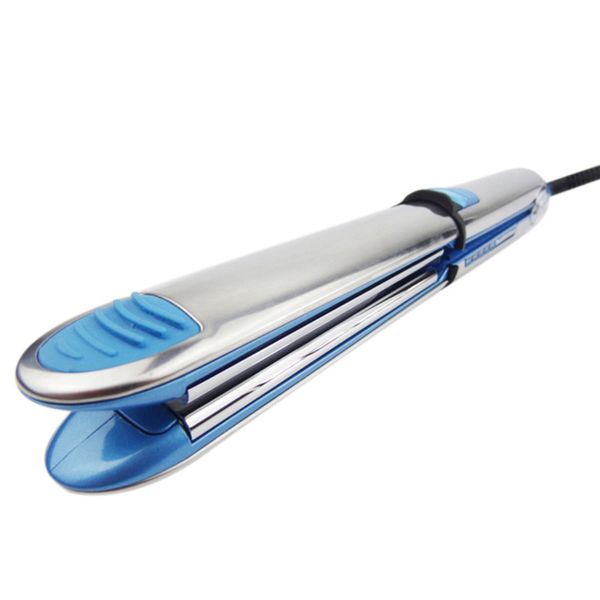 

nano titanium flat iron ceramic perm straightening iron curl iron hair curler led display electric straightening machine us plug