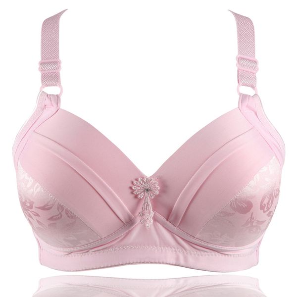 

plus size bra women thin floral push up bra soft wireless seamless bralette lingerie underwear for women brassiere, Red;black