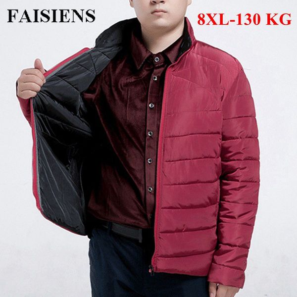

faisiens plus big size 5xl 6xl winter jackets men warm large 7xl 8xl big man loose simple fashion navy blue black mens jackets, Black;brown