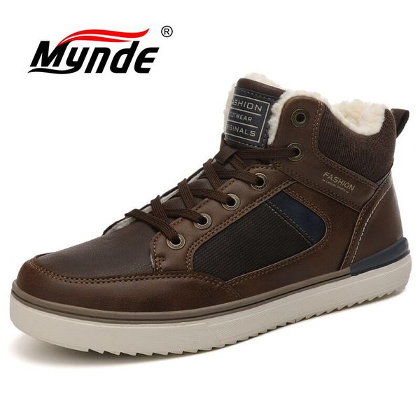 

new cashmere keep super warm men boots winter boots rubber plush snow england retro ankle men winter shoes size 46, Black