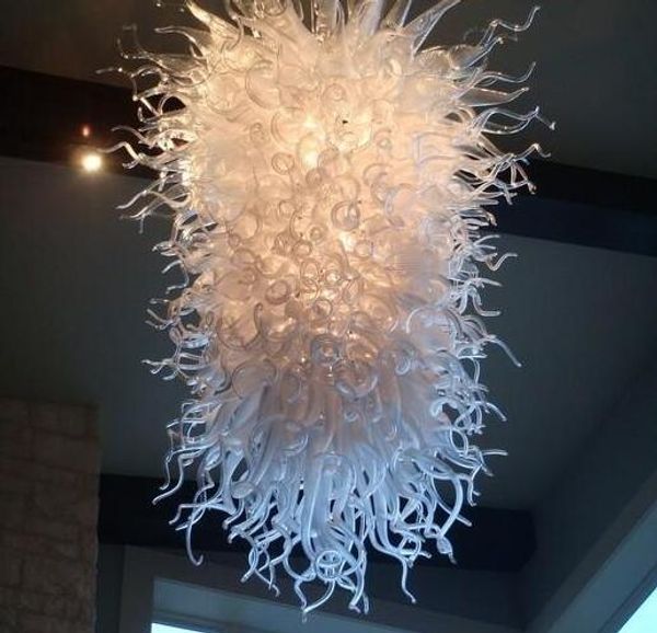

lamps elegant home deco hand blown-glass chandeliers art decoration living room modern white glass led chandelier light