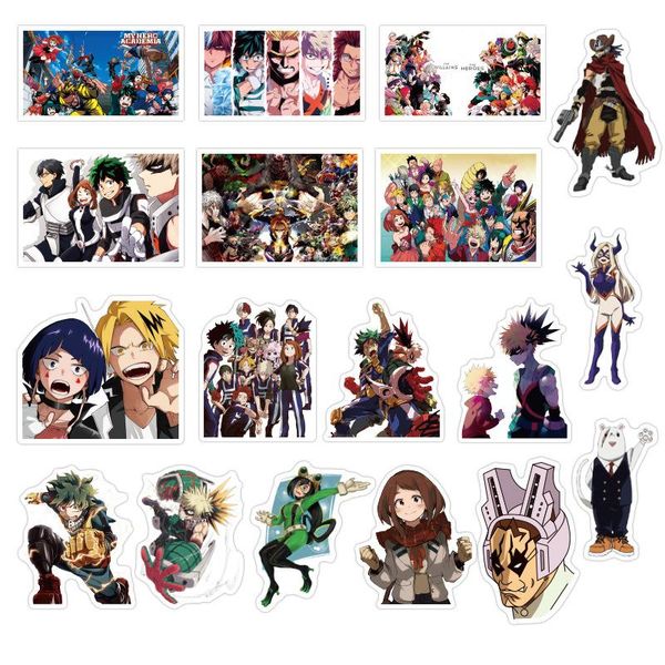 

my hero academia anime peripheral suitcase trolley case suitcase sticker two-dimensional cartoon doodle sticker