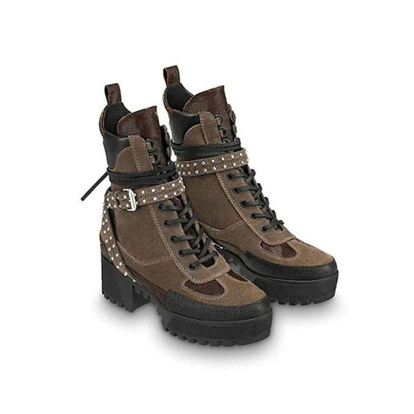 Heiße Verkauf-n Stiefel 5cm Ferse 100% Druck Echtes Leder Luxus Winterschuhe Größe US4.5-11